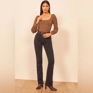 Reformation Vita Puff Sleeve Top Size S